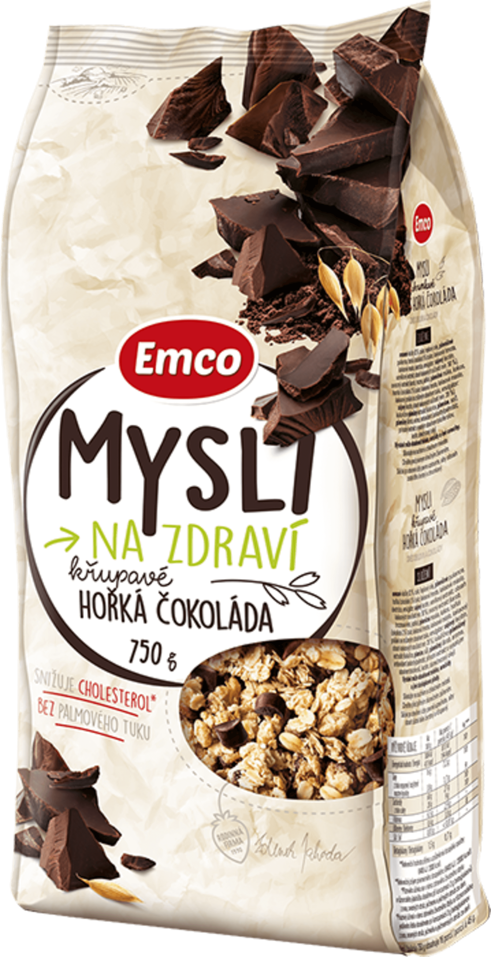 Emco Mysli křupavé - Hořká čokoláda 750 g