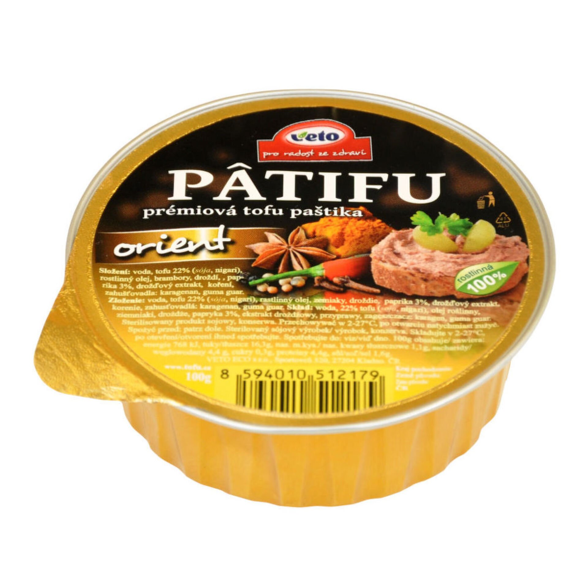 VETO ECO Paštika PATIFU orient 100 g Obrázek