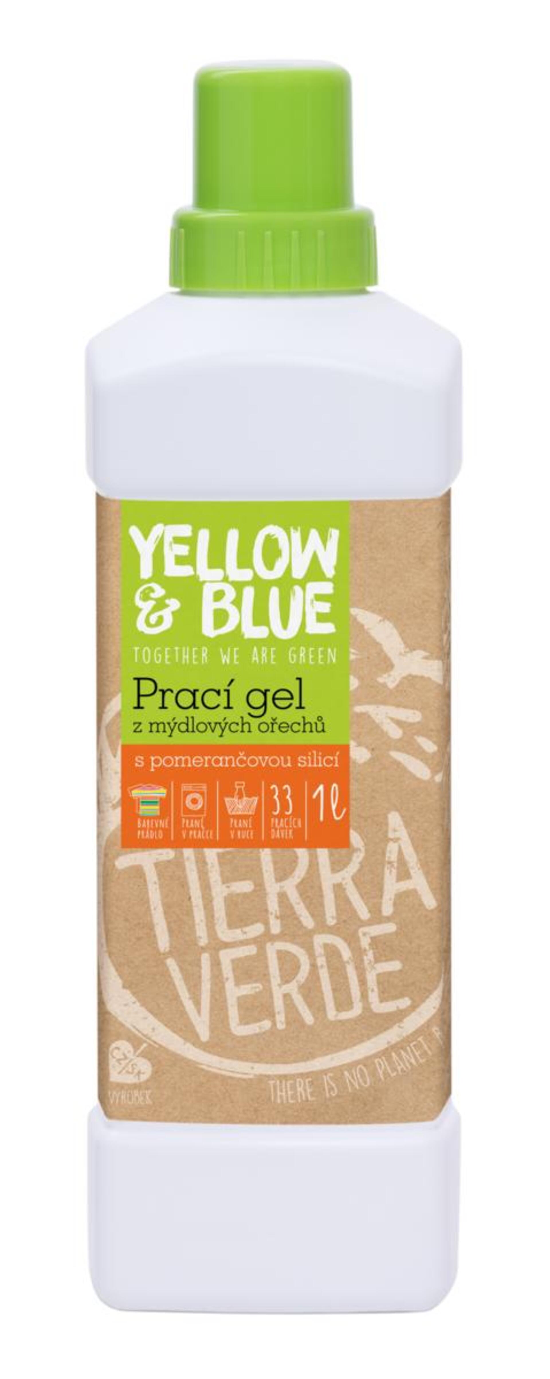 Tierra Verde Prací gel z mýdlových ořechů s pomerančovou silicí 1000 ml
