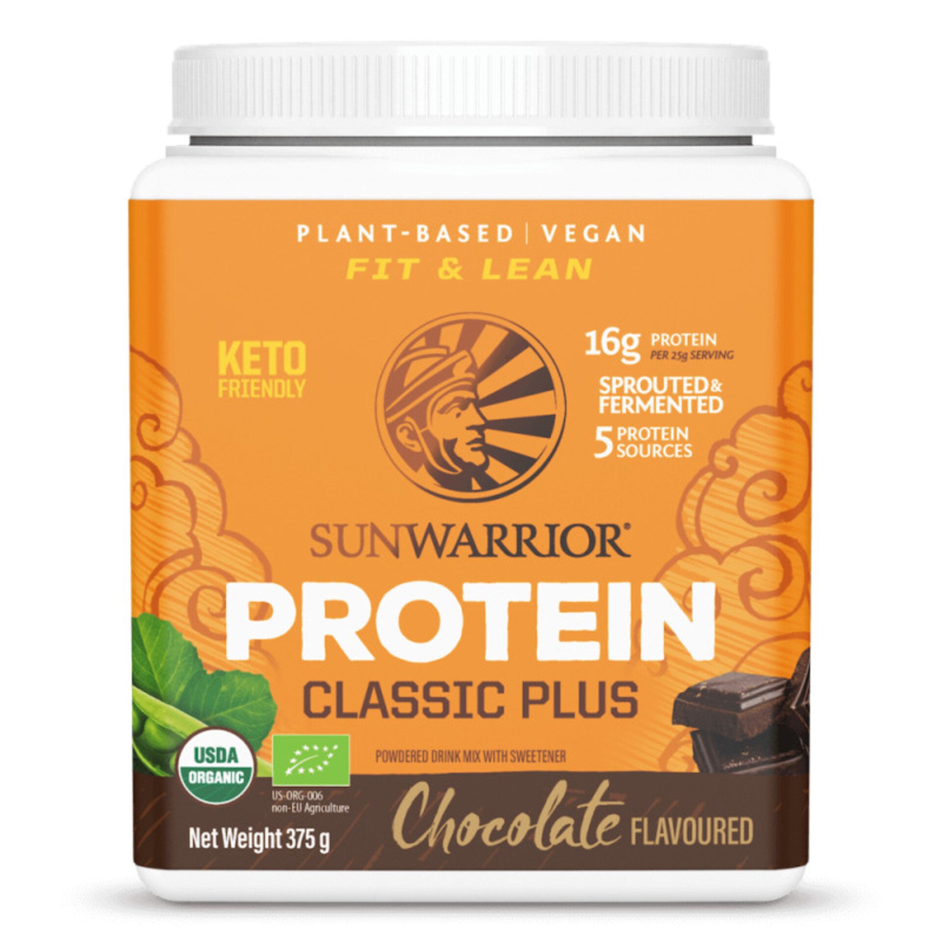 Sunwarrior Protein classic čokoláda BIO 375 g