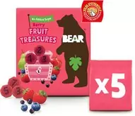 BEAR Fruit Treasures Berry jahoda a borůvka  5x20g