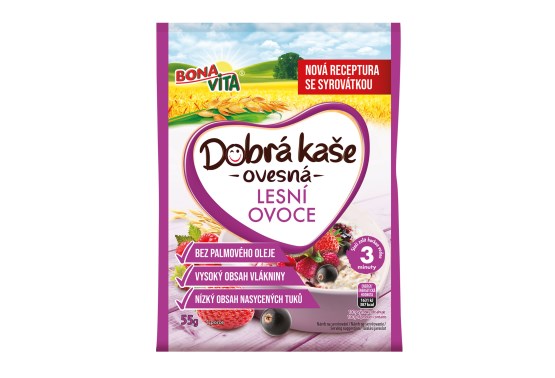 Dobrá kaše ovesná lesní ovoce