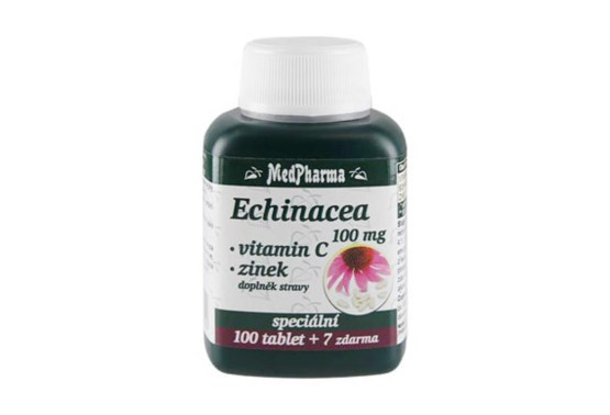 Echinacea 100 mg+vitamín C+zinek 107 tablet