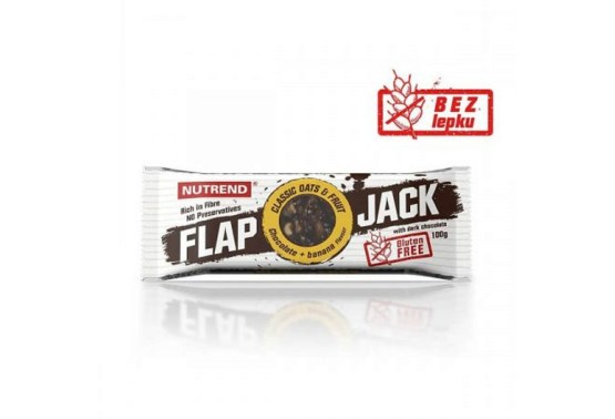 Flapjack Gluten Free  - čokoláda+banán s hořkou čokoládou