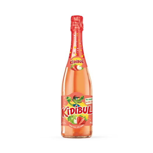 KIDIBUL Dětský šumivý nápoj - Jablko, Jahoda 750 ml