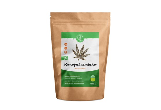 Konopná semínka neloupaná BIO 1000 g