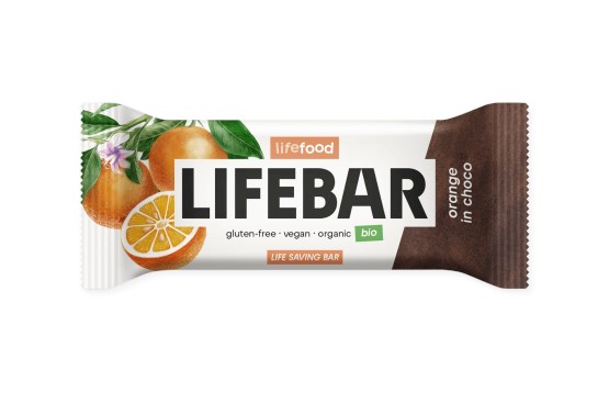 Lifebar InChoco Tyčinka pomeranč raw BIO