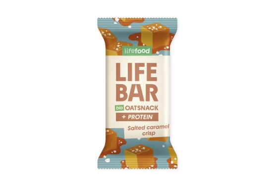 Lifebar Oat snack protein slaný karamel BIO