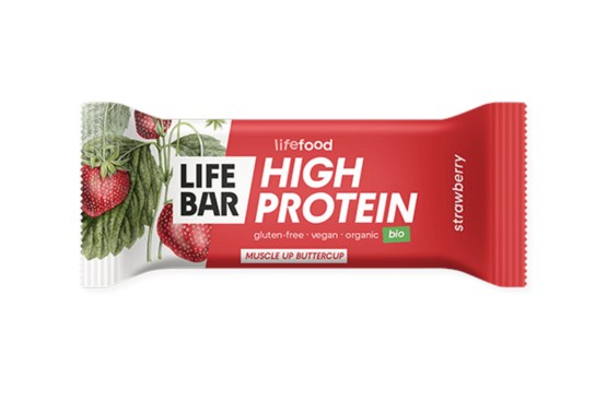 Lifebar Protein tyčinka jahodová BIO  1249N