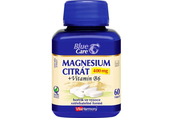 Magnesium citrát 400 mg + Vitamin B6 - 60 tablet