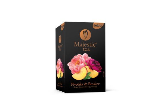 Majestic Tea pivoňka a broskev 20 sáčků