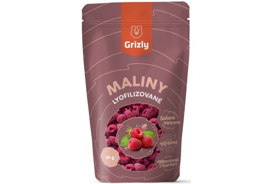 Maliny lyofilizované