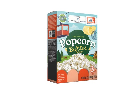 Máslový popcorn do mikrovlnky 3x80 g