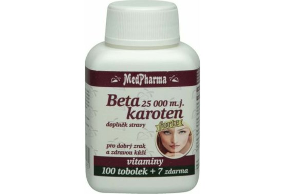 MedPharma Beta karoten 25.000 m.j. - Panthenol, PABA - 107 tob.