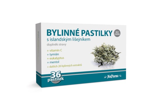 MedPharma Bylinné pastilky s islandským lišejníkem - 36 ks