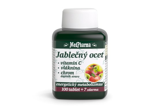 MedPharma Jablečný ocet + Vláknina + Chrom - 107 tbl.