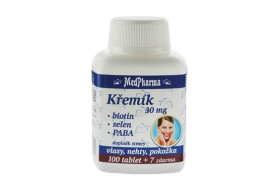 MedPharma Křemík 30 mg + biotin, selen, PABA - 107 tbl.