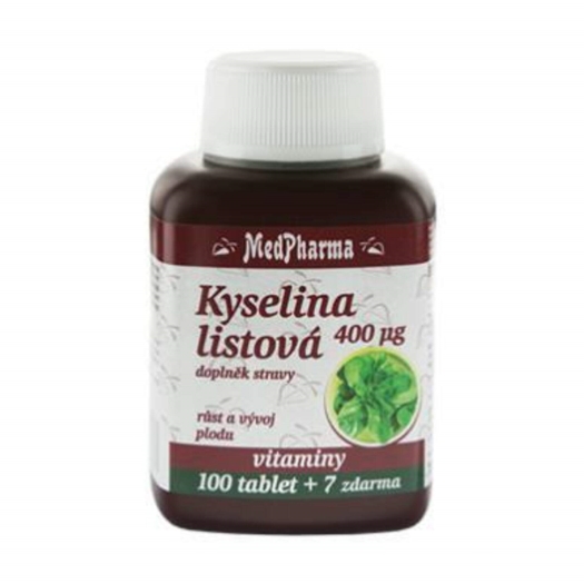 MedPharma Kyselina listová 800 mcg forte - 107 tbl.