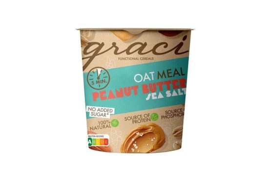 Oatmeal Arašídové máslo s mořskou solí