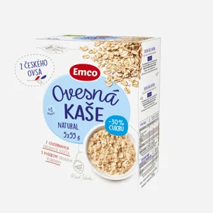 Ovesná kaše natural 30% cukru 5x55 g