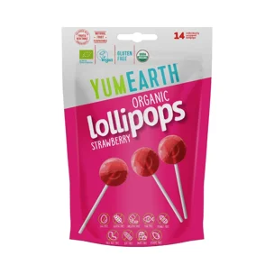 Ovocná lízátka s příchutí jahody BIO (14 ks)