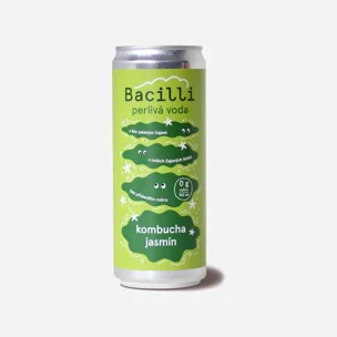 Perlivá voda kombucha jasmín BIO
