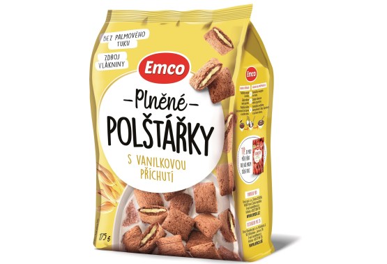 Plněné polštářky s vanilkovou příchutí