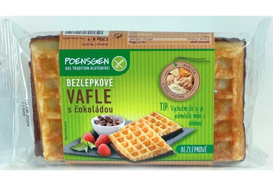 Poensgen VAFLE EXTRA MĚKKÉ S ČOKOLÁDOU bez lepku 120g expirace