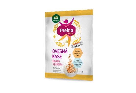 Prebio Ovesná kaše mléčná banán a protein