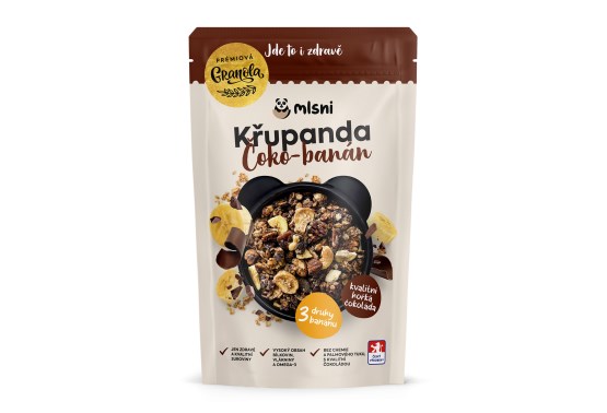 Prémiová granola Křupanda Čoko-banán