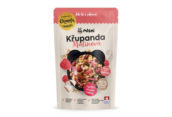 Prémiová granola Křupanda Malinová DIA