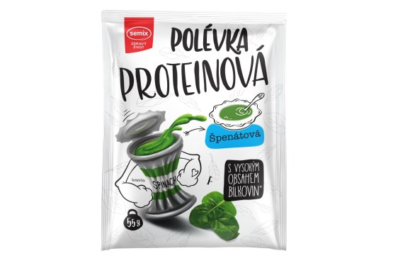 Proteinová polévka se špenátem