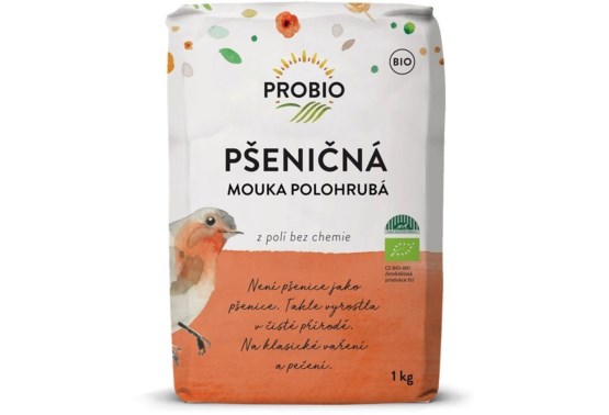 Pšeničná mouka bílá polohrubá