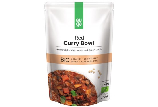 Red curry bowl –  s červeným kari kořením, houbami shiitake a zelenou čočkou BIO