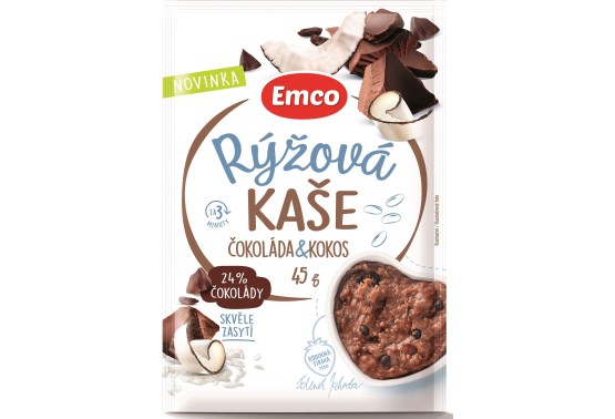 Rýžová kaše čokoláda a kokos