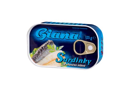 Sardinky ve vlastní štávě