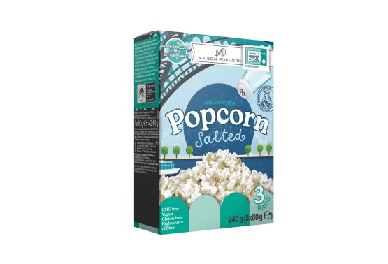 Slaný popcorn do mikrovlnky 3x80 g