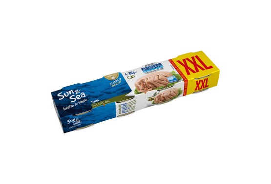 Sun&Sea Tuňák v olivovém oleji XXL 4x80 g