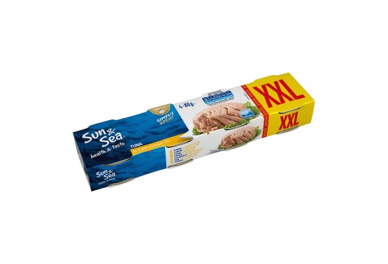 Sun&Sea Tuňák ve slunečnicovém oleji XXL 4x80 g