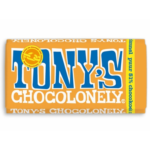 Tony’s Chocolonely – hořká čokoláda, kakaový dort, karamel a citron, 180 g expirace