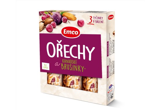 Tyčinka Ořechy a brusinka 3x35 g