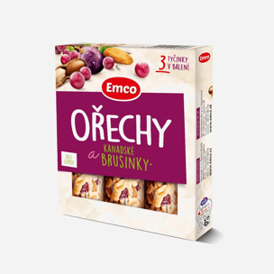 Tyčinka Ořechy a brusinka 3x35 g