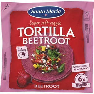 Veggie tortilla červená řepa