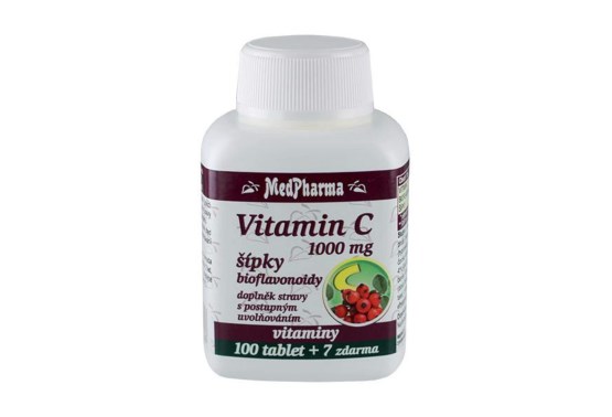 Vitamin C 1000 mg s šípky, prodloužený účinek 107 tablet