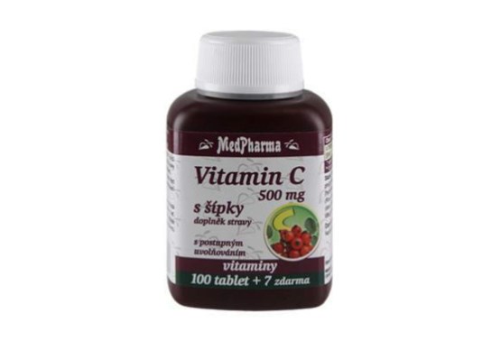 Vitamin C 500 mg s šípky, prodloužený účinek 107 tablet