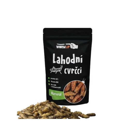 WormUP Lahodní cvrčci natural 80 g - expirace