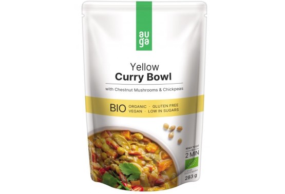 Yellow curry bowl – se žlutým kari kořením, houbami a cizrnou BIO