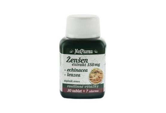 Ženšen 350 mg + echinacea + leuzea 67 tablet