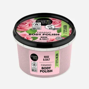 Zpevňující tělový peeling Růže a sůl